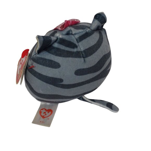 Ty Squish A Boos Kiki Plush Cat Mini Toy Gray Striped For Ages 3 & Up 2022 3" - Picture 2 of 9